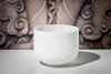 White Frosted Crystal Singing Bowl F4 Heart Chakra Meditation