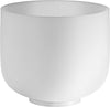 White Frosted Crystal Singing Bowl F4 Heart Chakra Meditation