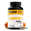 Organic Cordyceps Mushroom Supplement Capsules Daily Wellness Support
