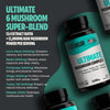 Organic Mushroom Complex Supplement Capsules Daily Wellness Formula