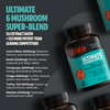 Organic Mushroom Complex Supplement Capsules Daily Wellness Formula