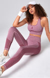 Women's Seamless Mesh Athletic Set Quick Dry Sports Outfit