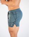 Men's Quick Dry Gym Shorts Compression Athletic Running Pockets