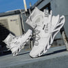 Men's White Fashion Running Sneakers Non Slip Athletic Shoes